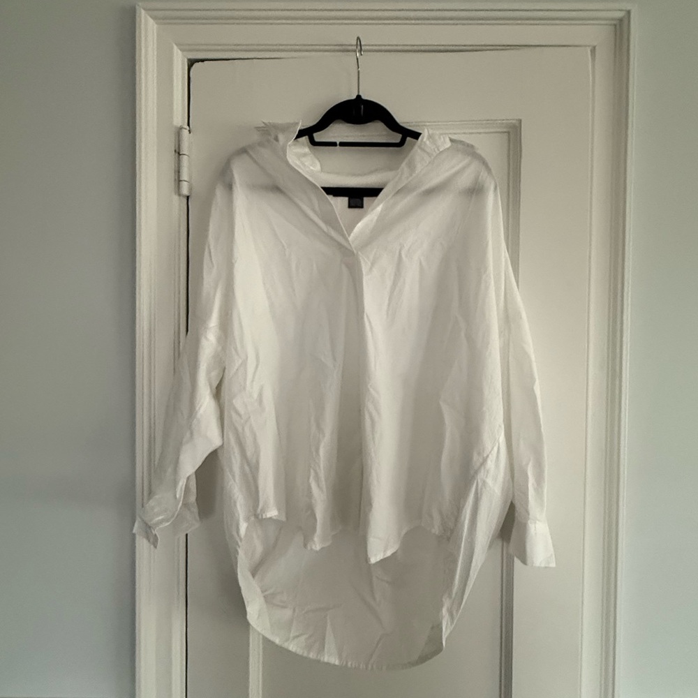 French Connection White Casual Button Down Shirt